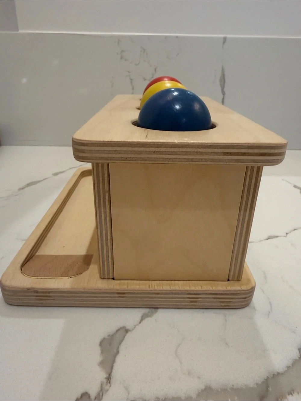 Monti Kids Wooden Push Box Montessori Toy